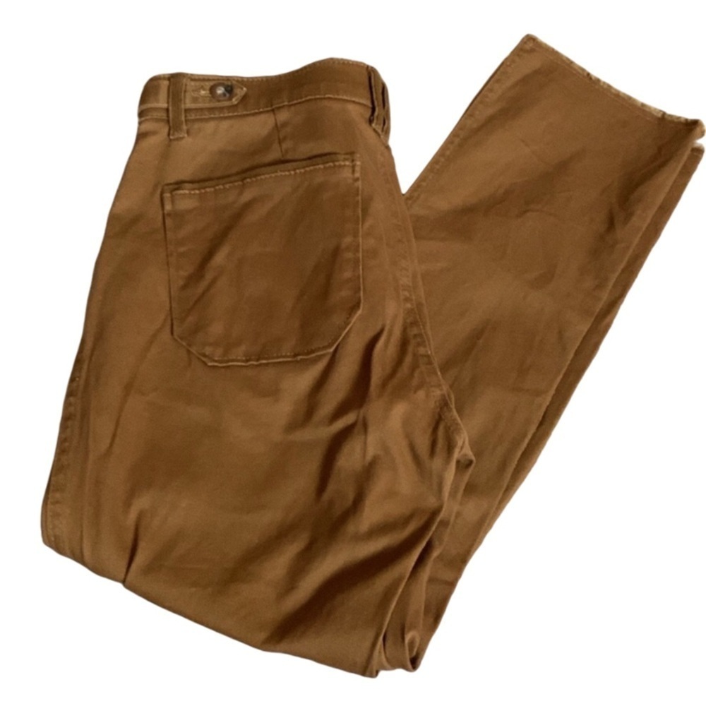Democracy burnt orange color jeans with raw hem Size 4 - Picture 2 of 14